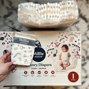 Brand new Millie Moon Diapers / size 1 / Newborn
